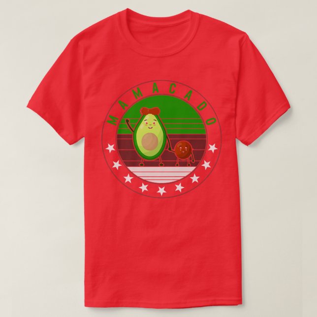 Camiseta Gravidez de Maternidade Avocado Mamacado Nova Mãe  (Frente do Design)
