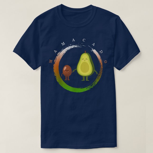 Camiseta Gravidez de Maternidade Avocado Mamacado Nova Mãe  (Frente do Design)