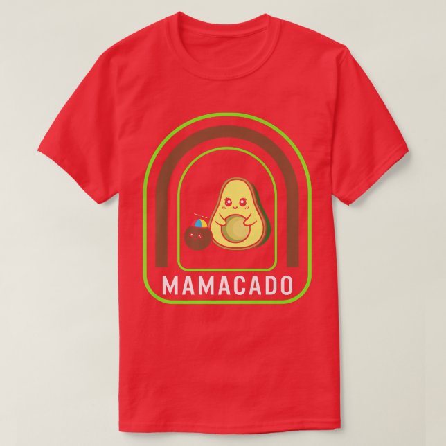 Camiseta Gravidez de Maternidade Avocado Mamacado Nova Mãe  (Frente do Design)