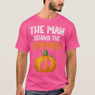 Camiseta Gravidez Halloween para Homens Esperando Pumpkin C