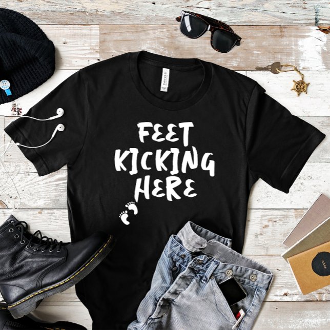 Camiseta Gravidez humorística, digital branco T-Shirt (Criador carregado)