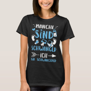Camiseta Gravidez Manche Sind Schwanger Ich Caixa Schwang B