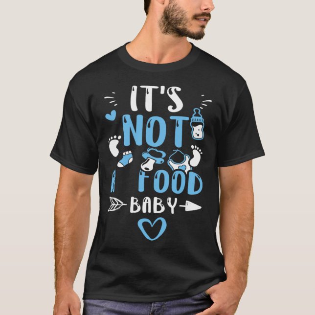 Camiseta Gravidez Não é um bebê Comida que diz (Frente)
