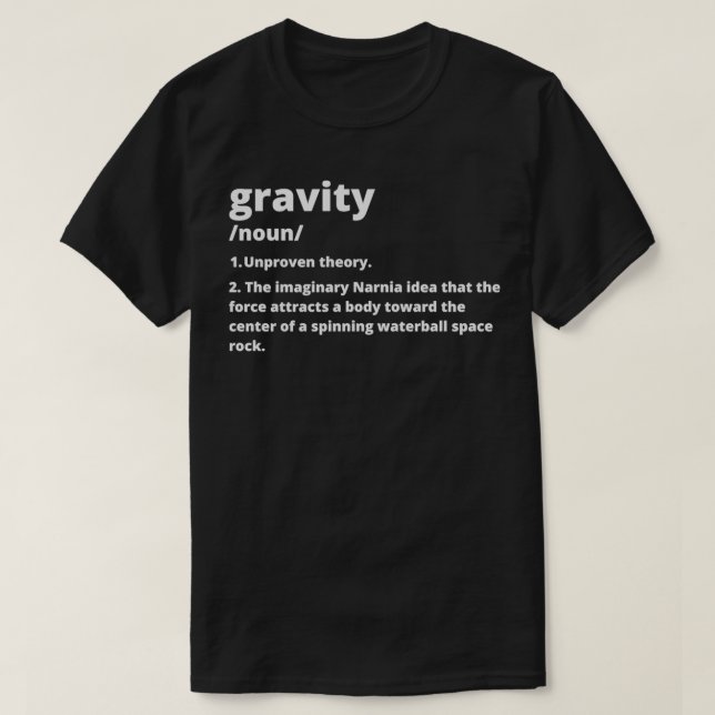 Camiseta gravity definition 2 (Frente do Design)