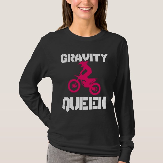 Camiseta Gravity Queen  Dirt Bike Rider & Motocross (Frente)
