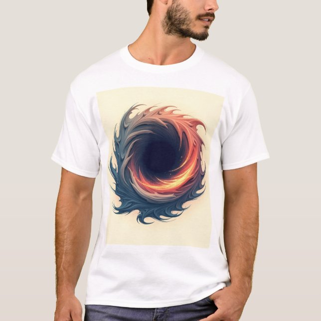 Camiseta Gravity Vortex: Coleção de Teias Cósmicas (Frente)