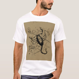Camiseta Gravura 1690 de Hevelius da constelação da