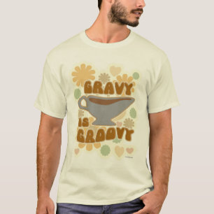 Camiseta Gravy é o Groovy Thankspousagem Diversão do Banque