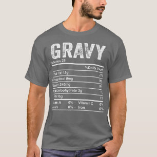 Camiseta Gravy Nutrition Fata a Comida de Ação de Graças de