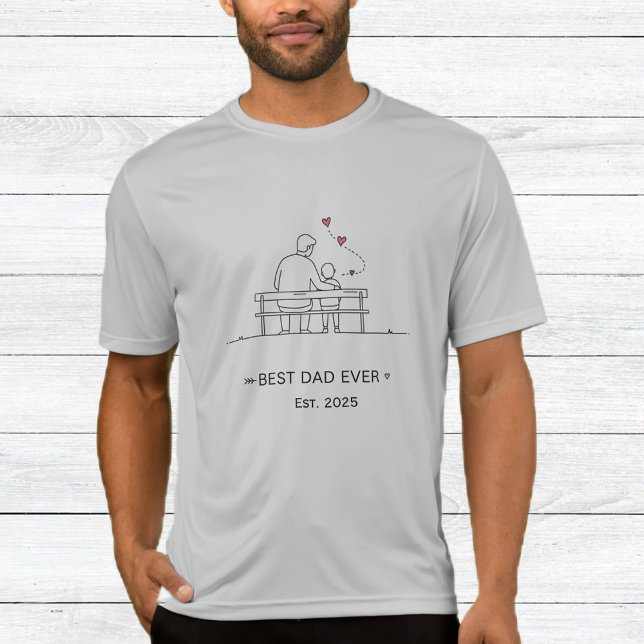 Camiseta Gray "Best Dad Ever" T-Shirt for Men  (Criador carregado)