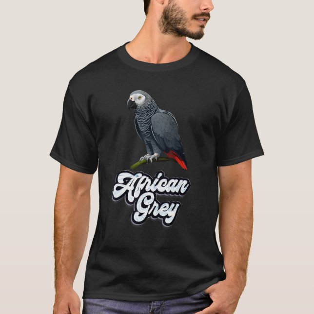 Camiseta Gray Parrot Bird  Parrots Parrot African Grey  1 (Frente)