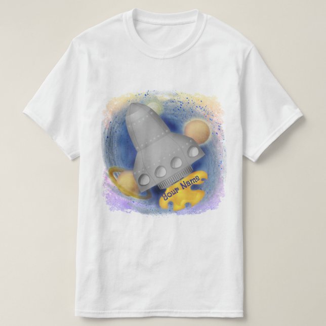 Camiseta Gray Rocket  T-shirt (Frente do Design)