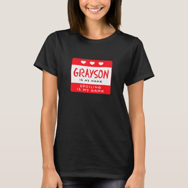 Camiseta Grayson É Meu Nome Apelido Personalizado Al (Frente)