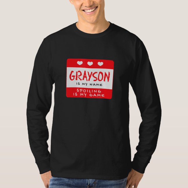 Camiseta Grayson É Meu Nome Apelido Personalizado Al (Frente)