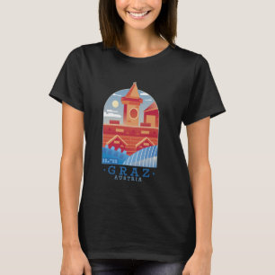Camiseta Graz - Capital da Cultura Torre de Relógio da Estí