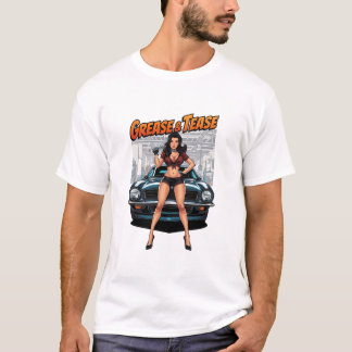 Camiseta Grease & Tease – Hot Rod Pin-Up Girl