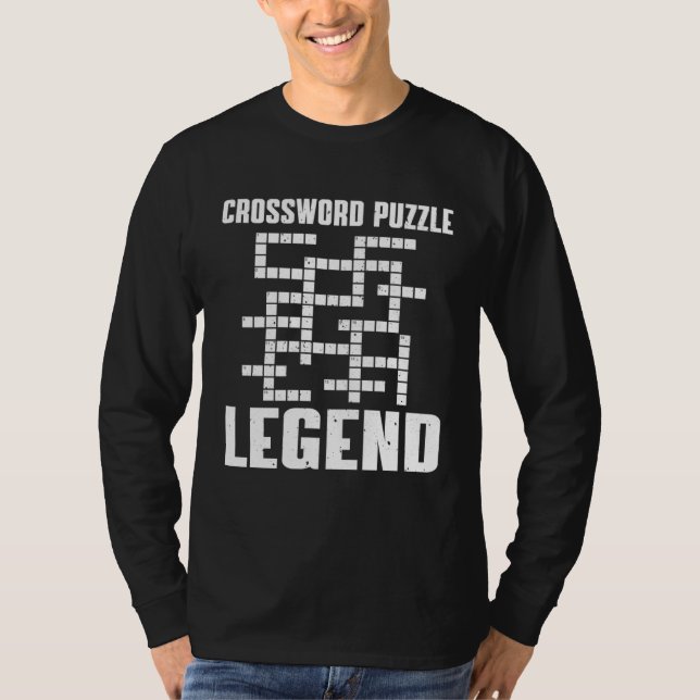 Camiseta Great Crossword Puzzle Legend Costume Word Game (Frente)
