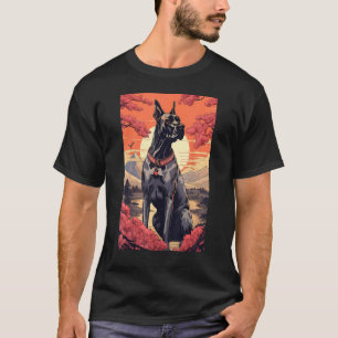 Camiseta Great Dane Dog Aestética Japonês Ukiyo e 2