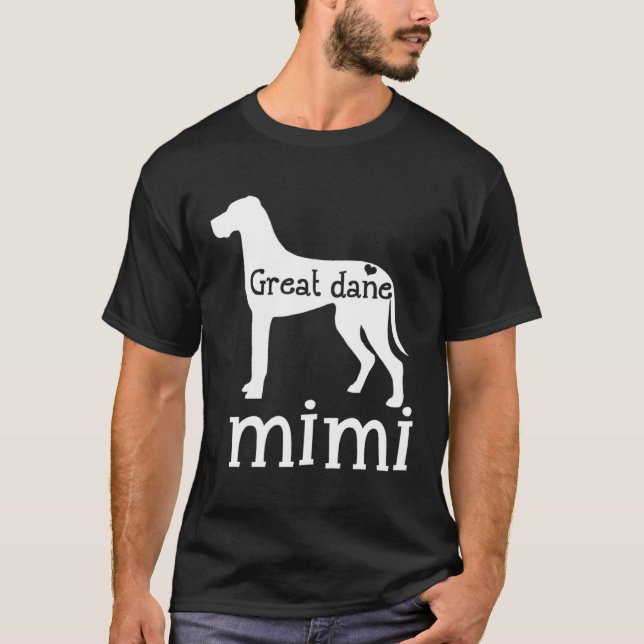 Camiseta Great Dane Grandma Great Dane Mimi Dog Lover Mothe (Frente)