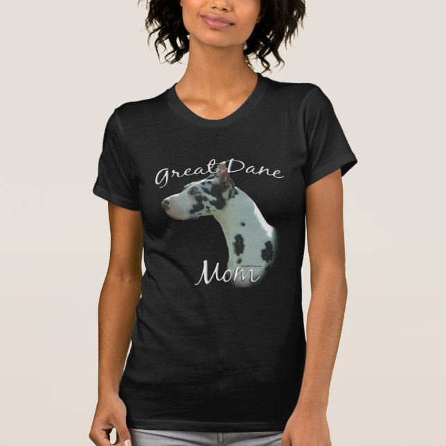 Camiseta Great Dane (harlequin) Mãe 2 (Frente)