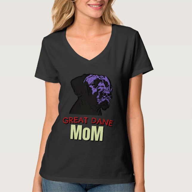 Camiseta Great Dane Mom Cute Dog Great Dane (Frente)