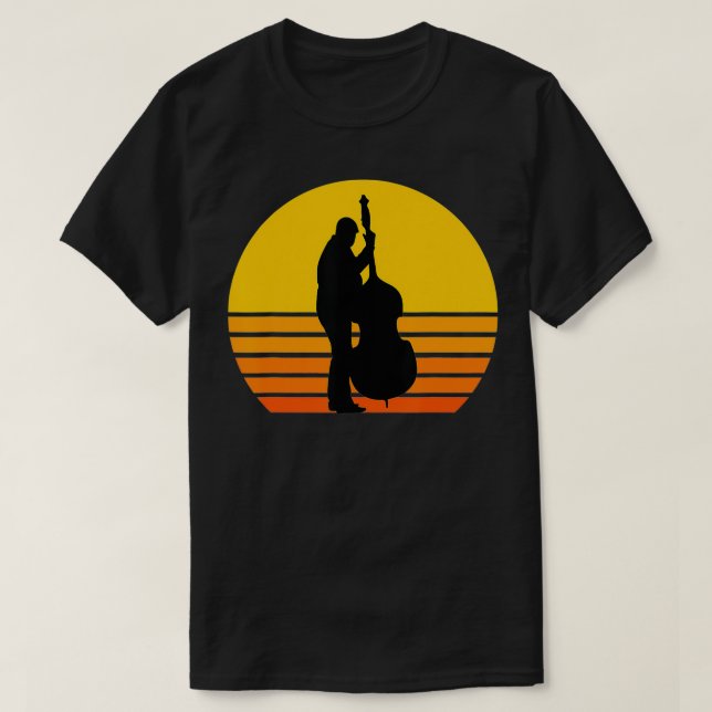 Camiseta Great Double Bass Silhouette Gift Music  (Frente do Design)