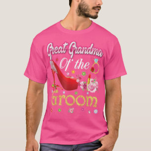 Camiseta Great Grandma Of The Groom Happy Wedding Flower Pi