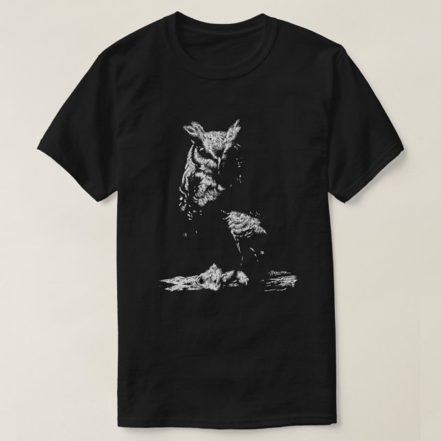 Camiseta Great Horned Owl (Frente do Design)