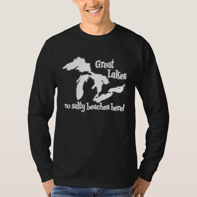 Camiseta Great Lakes NO SALTY BEACHES HERE (Frente)