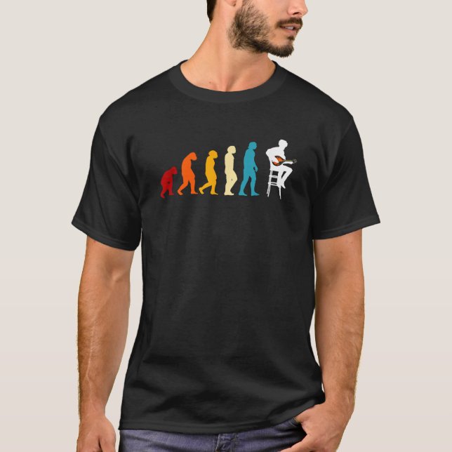 Camiseta Great mandolin evolution gift folk music bluegrass (Frente)