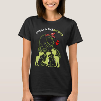 Camiseta Great Nanasaurus Great Nana Tyrannosaurus Dinosaur