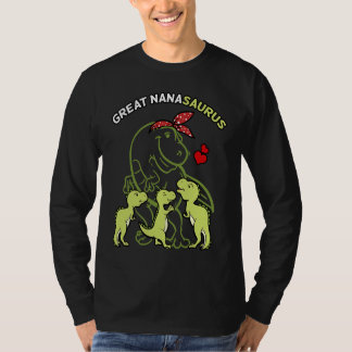 Camiseta Great Nanasaurus Great Nana Tyrannosaurus Dinosaur