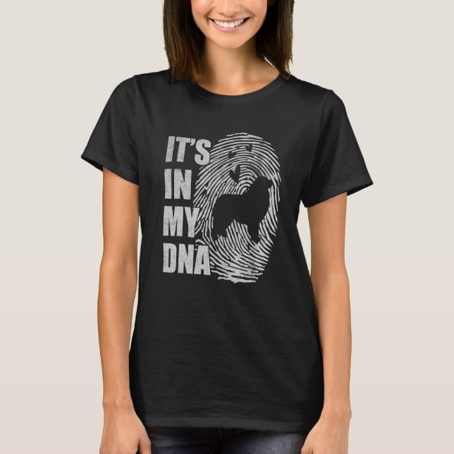 Camiseta Great Pyrenees DNA Dog Mom Dad Dog (Frente)
