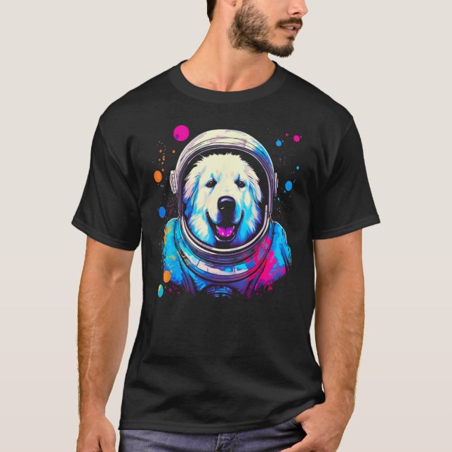 Camiseta Great Pyrenees Dog  Astronaut (Frente)