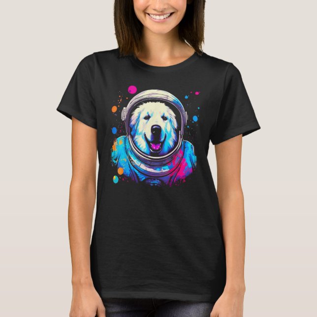 Camiseta Great Pyrenees Dog  Astronaut (Frente)