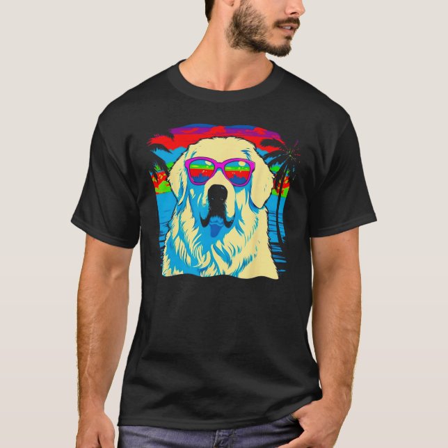 Camiseta Great Pyrenees Dog Beach (Frente)