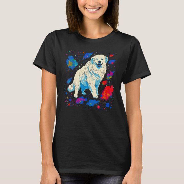 Camiseta Great Pyrenees  Dog in Space (Frente)