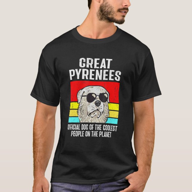 Camiseta Great Pyrenees Dog Retro Vintage Pyrenees (Frente)