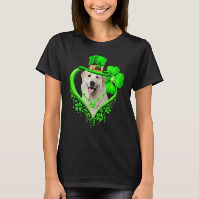 Camiseta Great Pyrenees Dog St Patricks Day Lover Irish Sha (Frente)