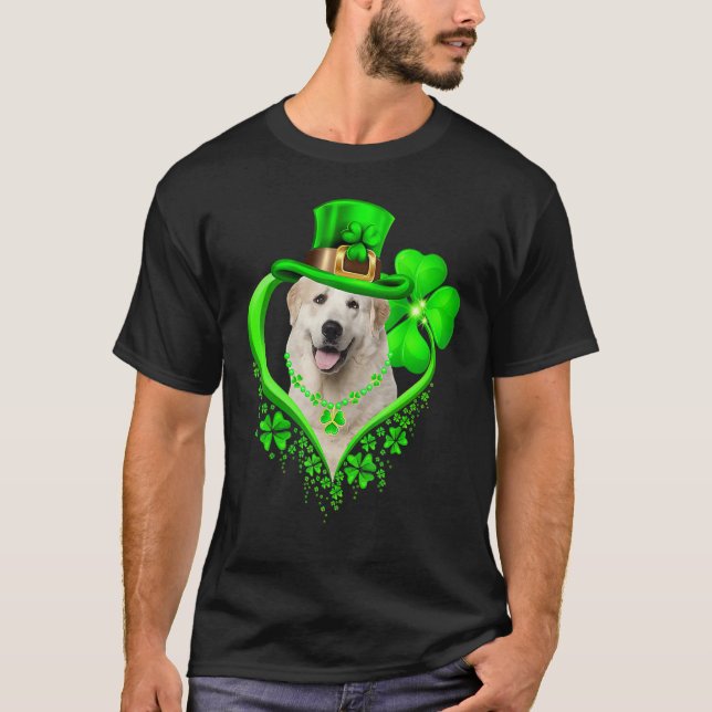 Camiseta Great Pyrenees Dog St Patricks Day Lover Irish Sha (Frente)