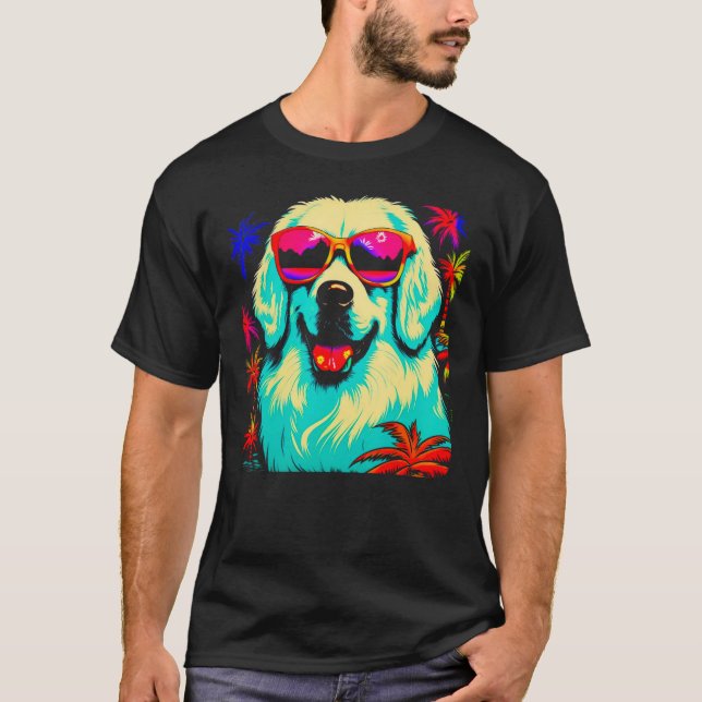 Camiseta Great Pyrenees Dog Summer Party (Frente)