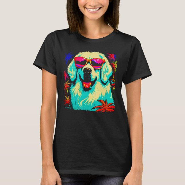 Camiseta Great Pyrenees Dog Summer Party (Frente)