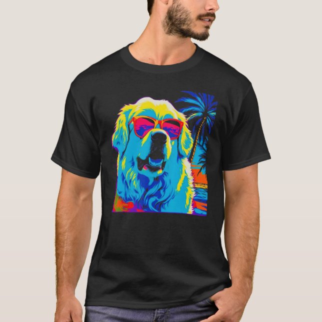 Camiseta Great Pyrenees Dog Summer Party 1 (Frente)