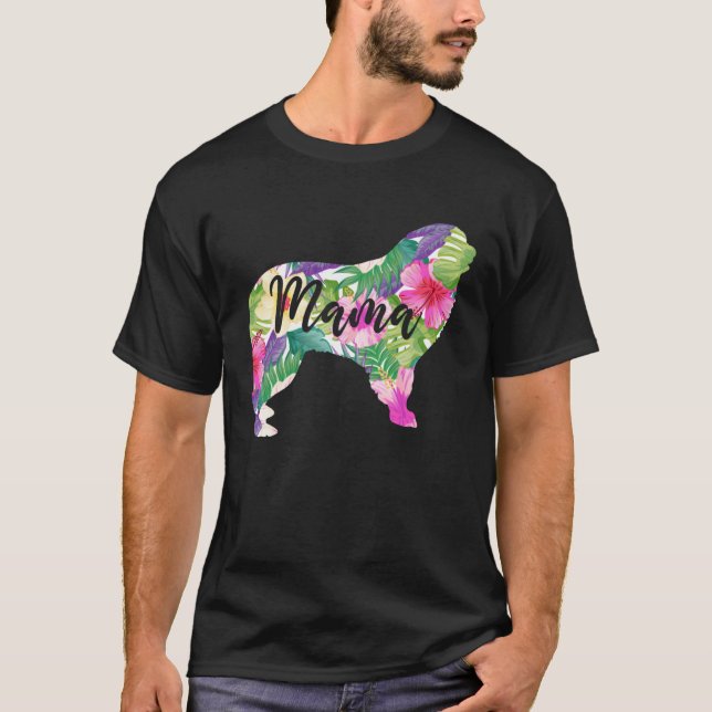 Camiseta Great Pyrenees Mama Mom Flowers Mother s Day (Frente)