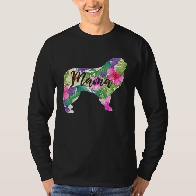 Camiseta Great Pyrenees Mama Mom Flowers Mother s Day (Frente)