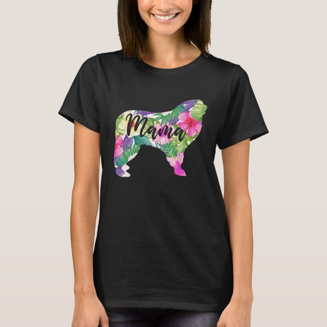 Camiseta Great Pyrenees Mama Mom Flowers Mother s Day (Frente)