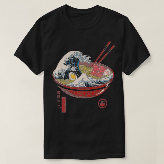 Camiseta Great Ramen Wave Premium  (Frente do Design)