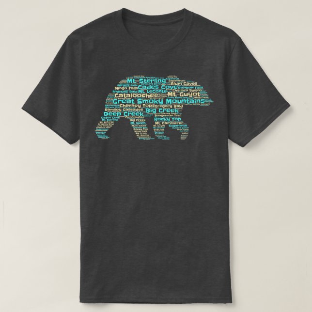 Camiseta Great Smoky Mountains Bear  (Frente do Design)