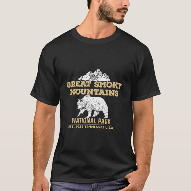 Camiseta Great Smoky Mountains National Park Tennessee Bear (Frente)