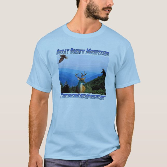 Camiseta Great Smoky Mountains, t-shirt do adulto de (Frente)